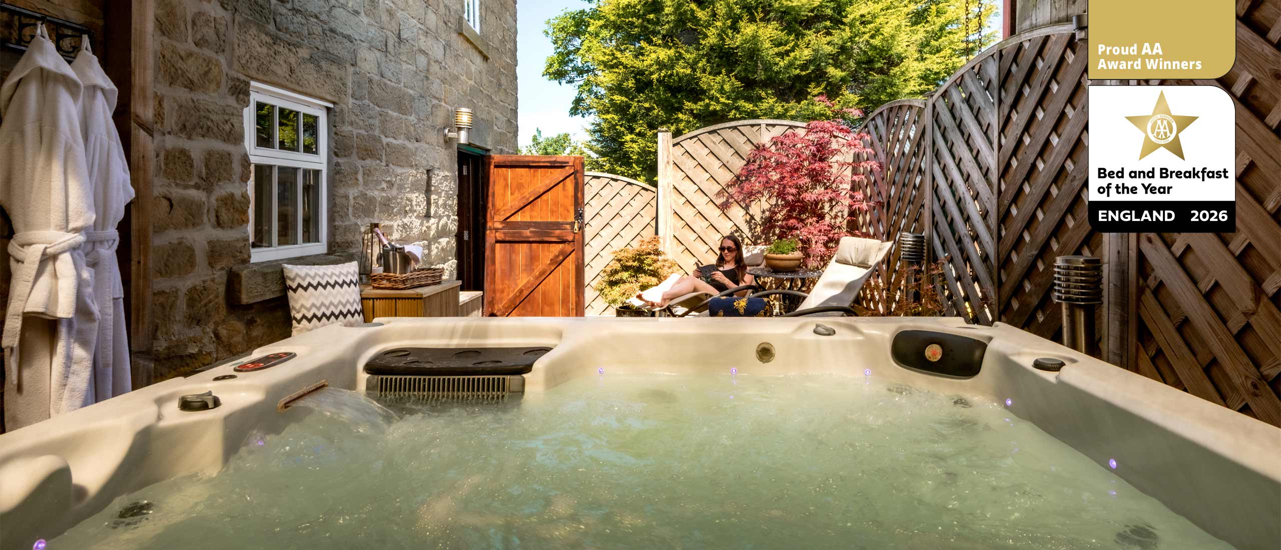 Granary-Suite-Hot-Tub-and-Patio-AA-Award The Granary suite Luxury Accommodation B&B