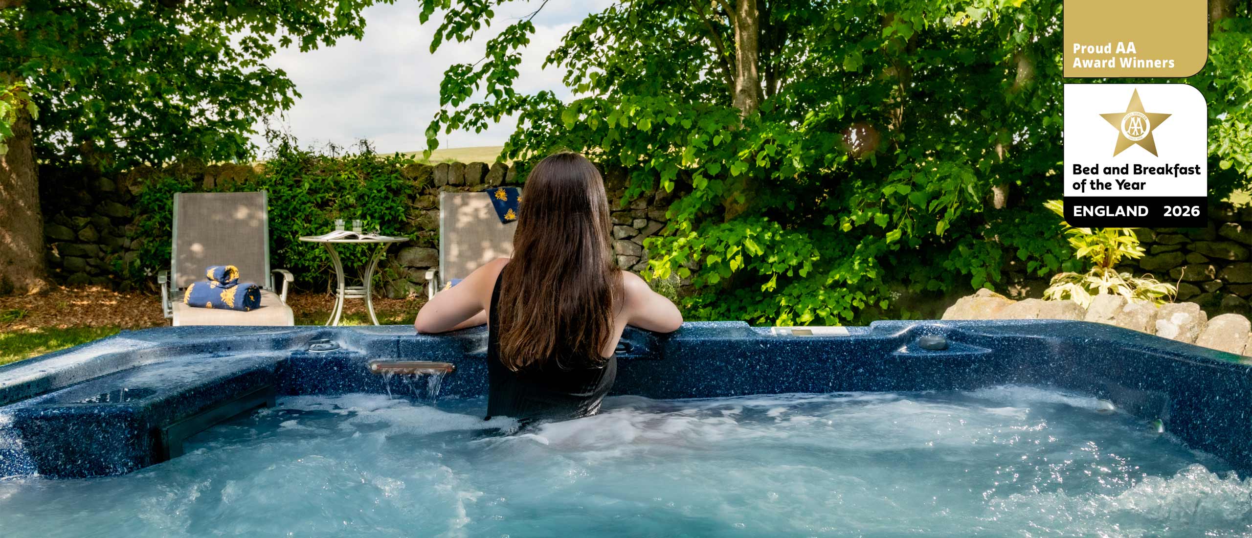 Hay-Loft-Hot-Tub-AA-Award The Hay Loft luxury Suite - Garden View